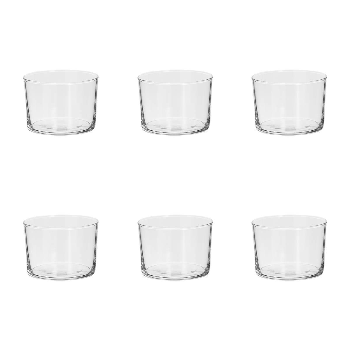 Set mit 6 niedrigen Trinkgläsern "Bodeg'Eau" 240 ml, Transparent Durchsichtig