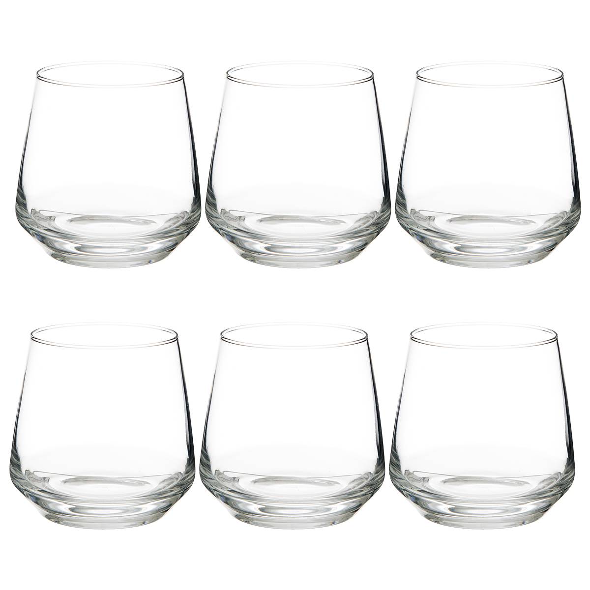Set mit 6 niedrigen Bechern "Elaya" 345 ml, Transparent Durchsichtig