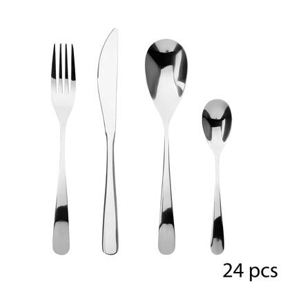 M&eacute;nag&egrave;re 24-teiliges besteckset "mesa" silber