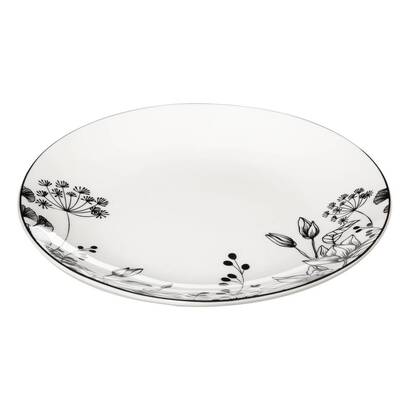 Set mit 6 desserttellern "white floral" d.19 cm, wei&szlig;