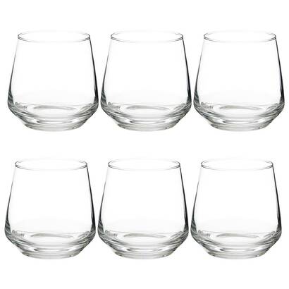 Set mit 6 niedrigen bechern "elaya" 345 ml, transparent