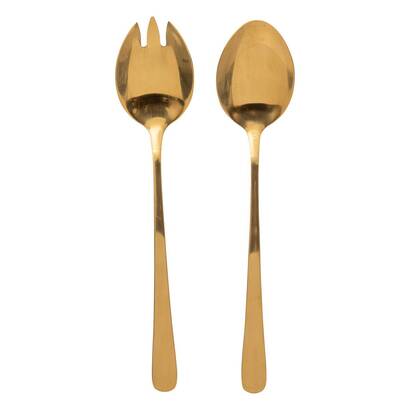 Set mit 2 salatbestecken "gold" gold