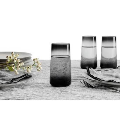 Set mit 6 hohen bechern "inu" 540 ml, grau