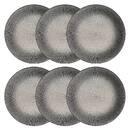 6er-Set flache Teller "Atelier" D.27,5 cm, Grau Grau