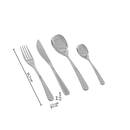Ménagère 24-teiliges Besteckset "Mesa" Silber Silber