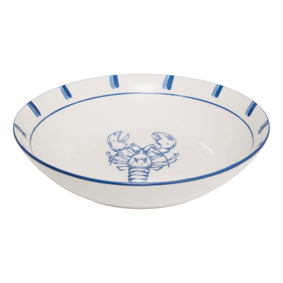 Set mit 6 tiefen Tellern "Oceania" Porzellan, D.20,2 cm Blau