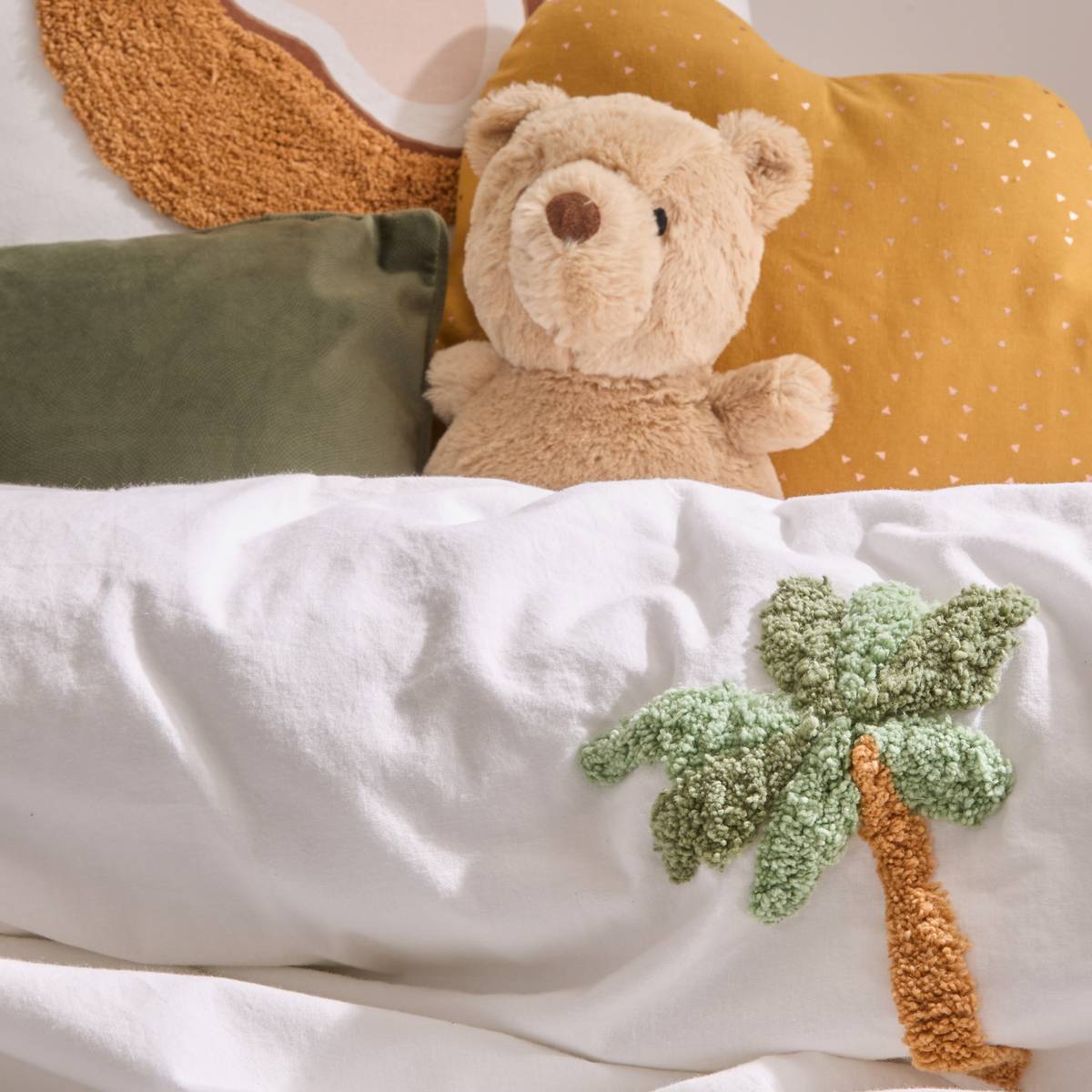 Kinderbettw&auml;sche-Set "Tufy" Wei&szlig;, 200x140 cm Wei&szlig;