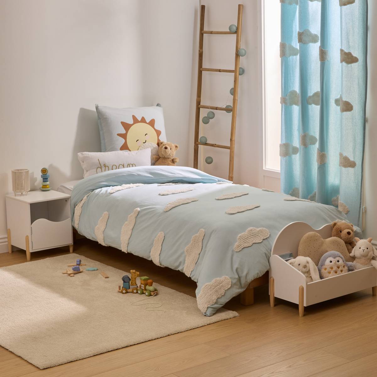 Kinderbettw&auml;sche-Set "Tufy" Hellblau, 200x140 cm Hellblau