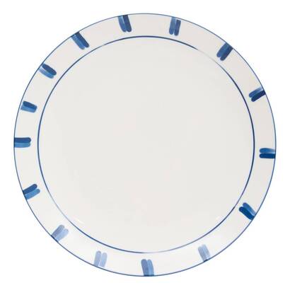 Set mit 6 flachen tellern "oceania" porzellan, d.26,8 cm