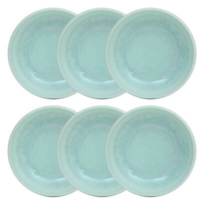 Set mit 6 tiefen tellern "lea" d.19,5 cm, blau