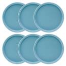 Set mit 6 Desserttellern „Marie" Steingut (Keramik), Ø 20 cm, Blau Blau