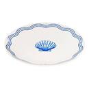 Set mit 6 Desserttellern "Oceania" Porzellan, D.19 cm Blau