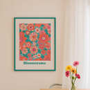 Gerahmtes Poster "Bloomorama" 70x50 cm 'Atmosphera x Cha Cha Pop' Blau
