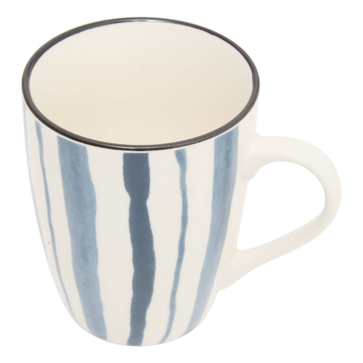 Becher "Umami" 310 ml, Porzellan, Streifenmuster Modell 4