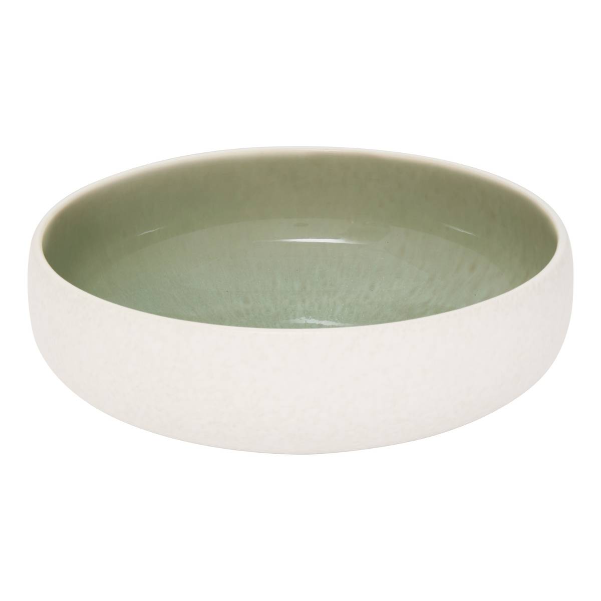 Lot de 4 assiettes creuses "Chiara" Steinzeug (Keramik), D.16,6 cm Grün
