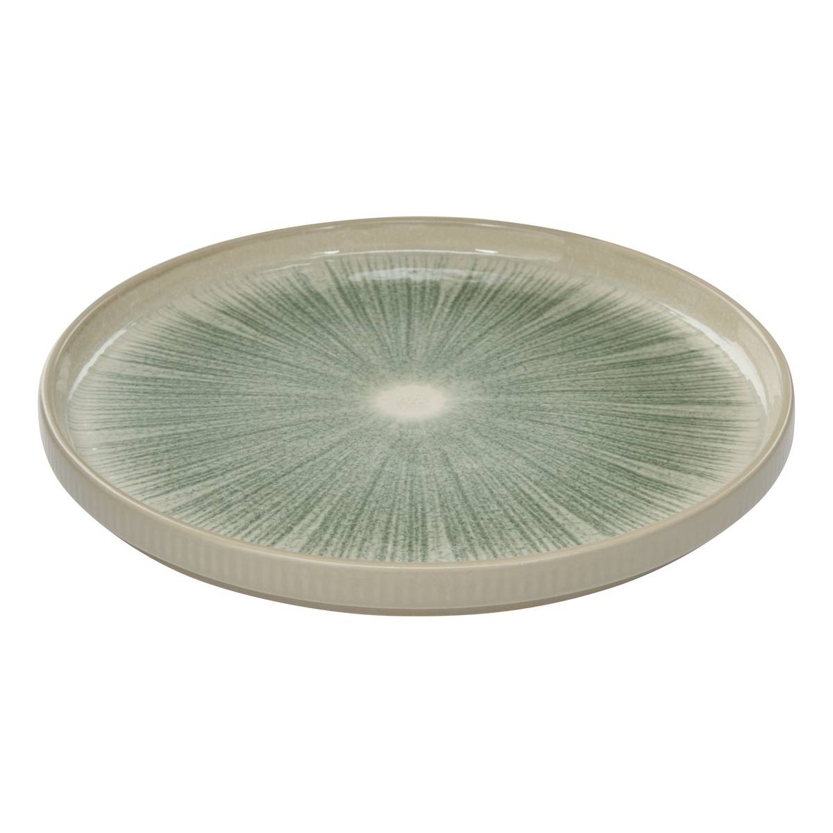 4er-Set Dessertteller "Eva" Keramik, D.21,5 cm, Gr&uuml;n Gr&uuml;n