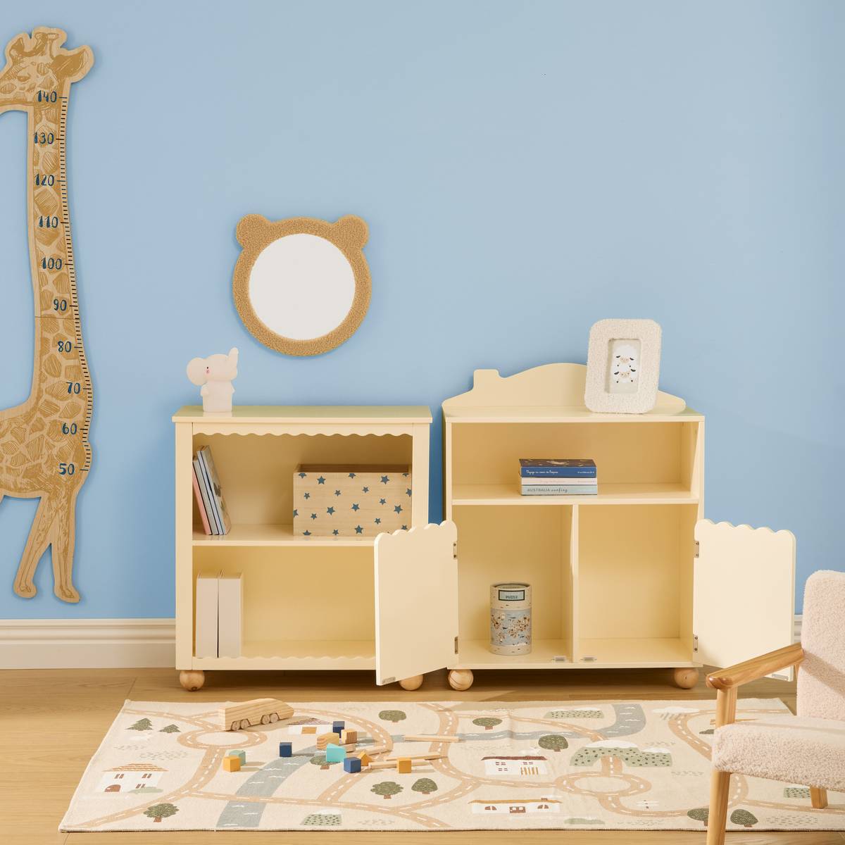 Kinderb&uuml;cherschrank 1 Ebene(n) "Bouli" Beige, 65x60 cm Beige