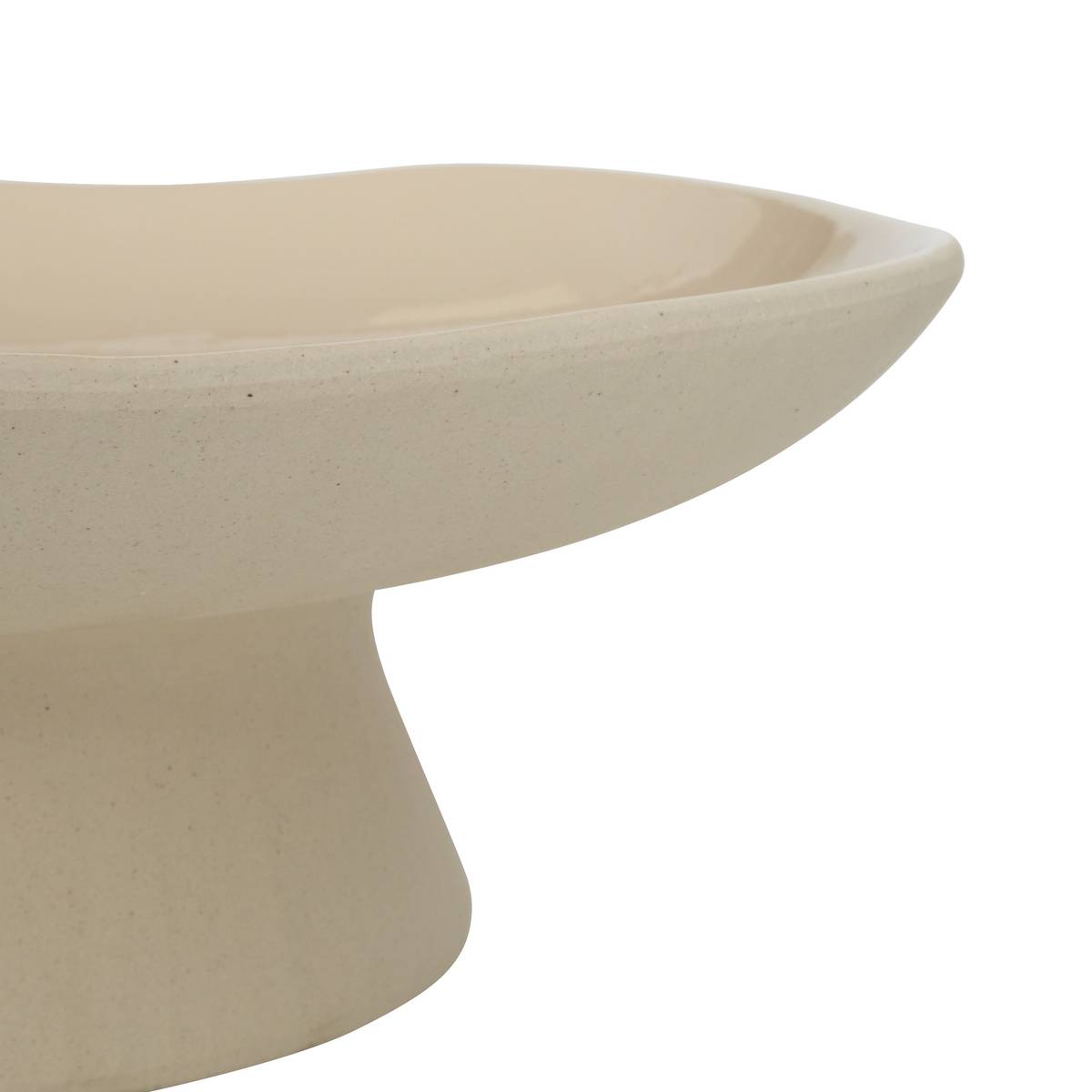 Schale "Aria" Steinzeug (Keramik), D.28 cm Beige