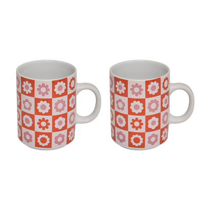 Set mit 2 tassen "bloomorama" 360 ml 'atmosphera x cha cha pop'