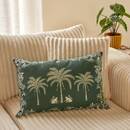 Rechteckiges Outdoor-Kissen THE PALM RESORT Gr&uuml;n 58 x 38 cm, Polyester Gr&uuml;n