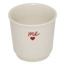 Set mit 2 Tassen "Valentine" 100 ml, New Bone China (Porzellan), Weiß Weiß