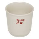 Set mit 2 Tassen "Valentine" 100 ml, New Bone China (Porzellan), Weiß Weiß
