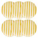 6er-Set flache Teller "Charlie" Porzellan, D.26,8 cm Gelb