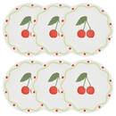 6er-Set Dessertteller "Fruity" Porzellan, D.19 cm Mehrfarbig 1