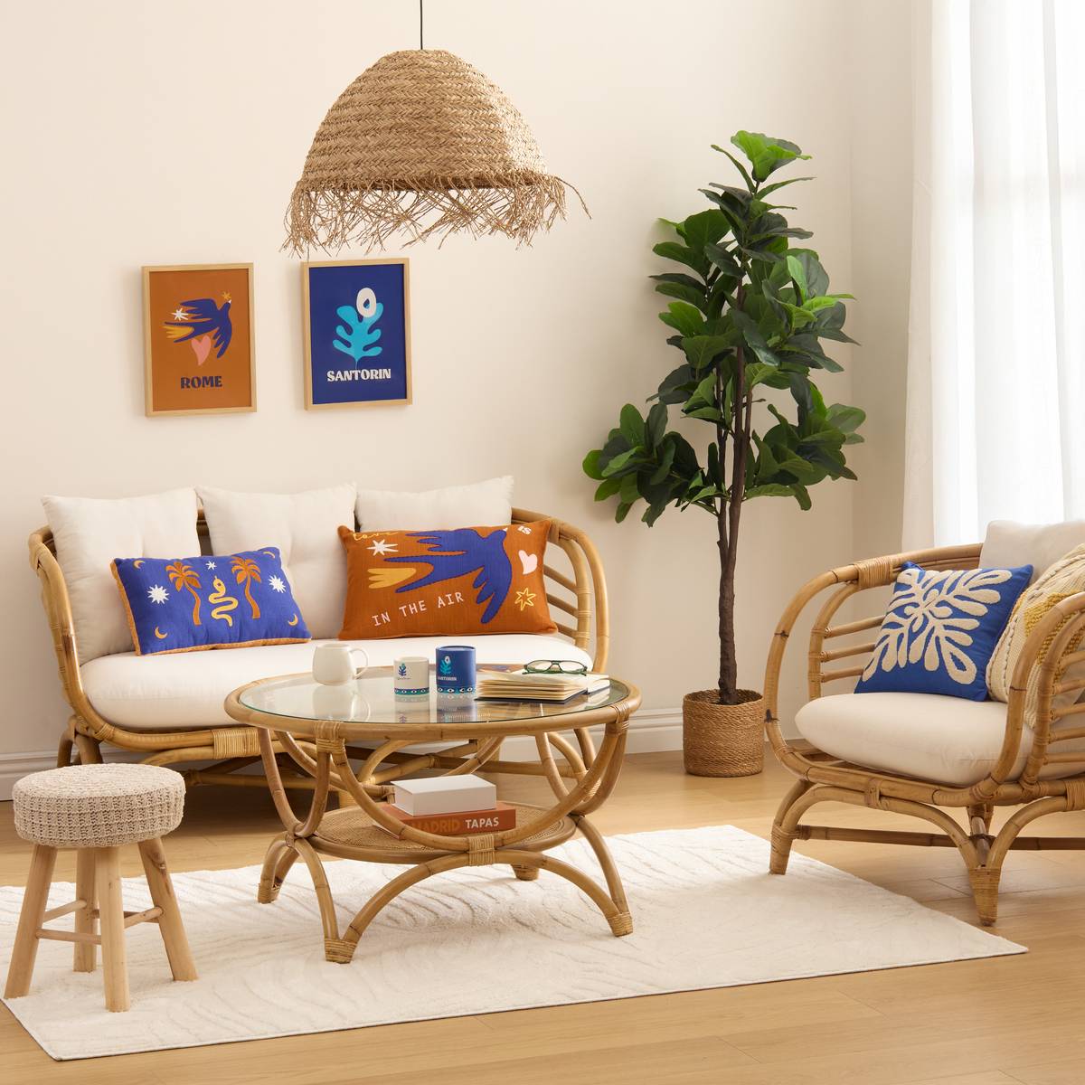 Gerahmtes Poster "Libe" Orange, 40x30 cm Orange