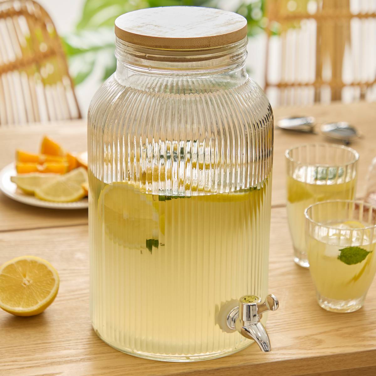 Getränkespender "Line" Glas, 6L, Transparent Durchsichtig