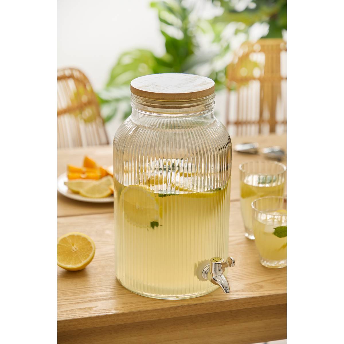 Getränkespender "Line" Glas, 6L, Transparent Durchsichtig