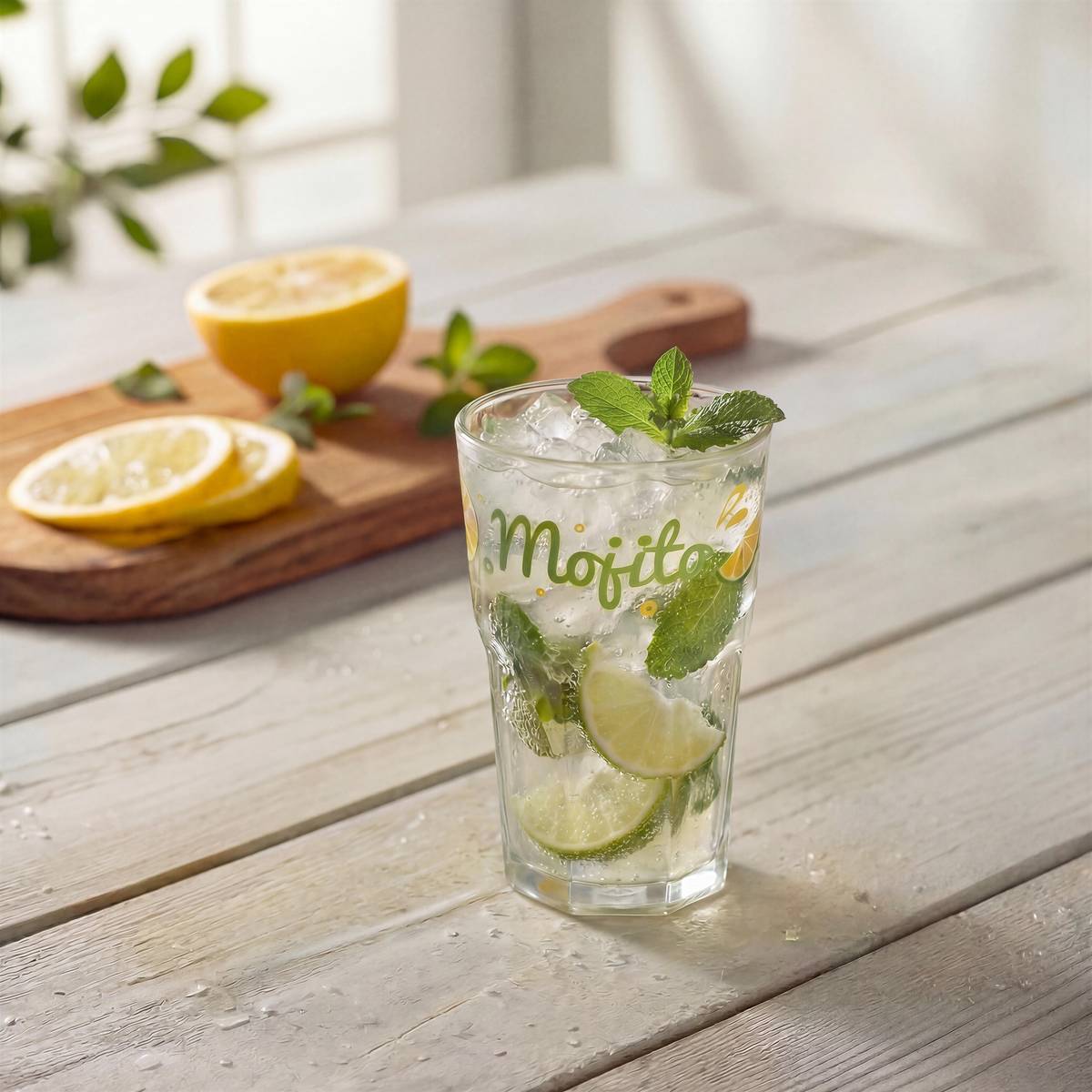 Set mit 6 Mojito-Gläsern "Stella" 300 ml, Glas, Transparent Durchsichtig
