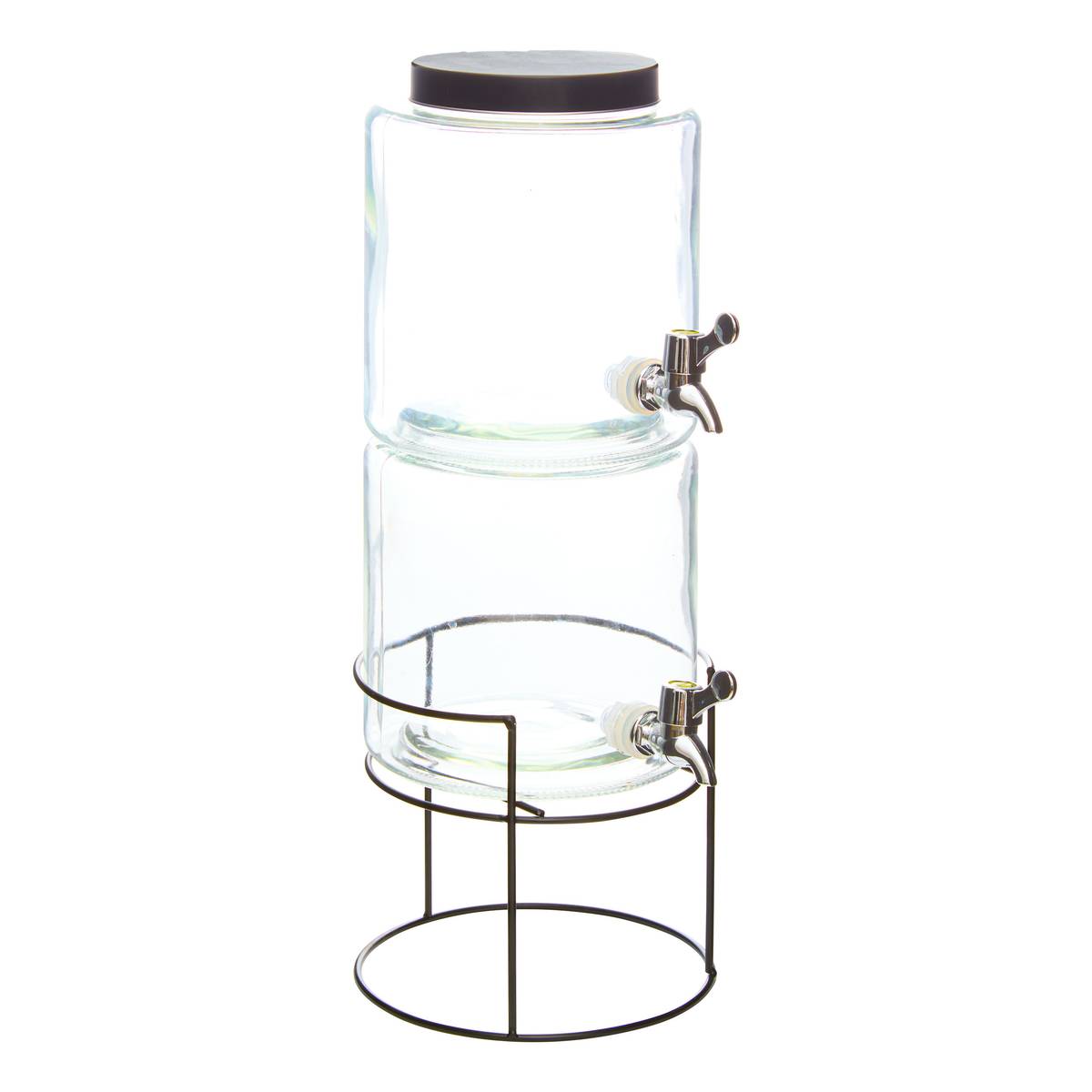 Getränkespender "Distri" Glas, 2x3,8L, Transparent Durchsichtig
