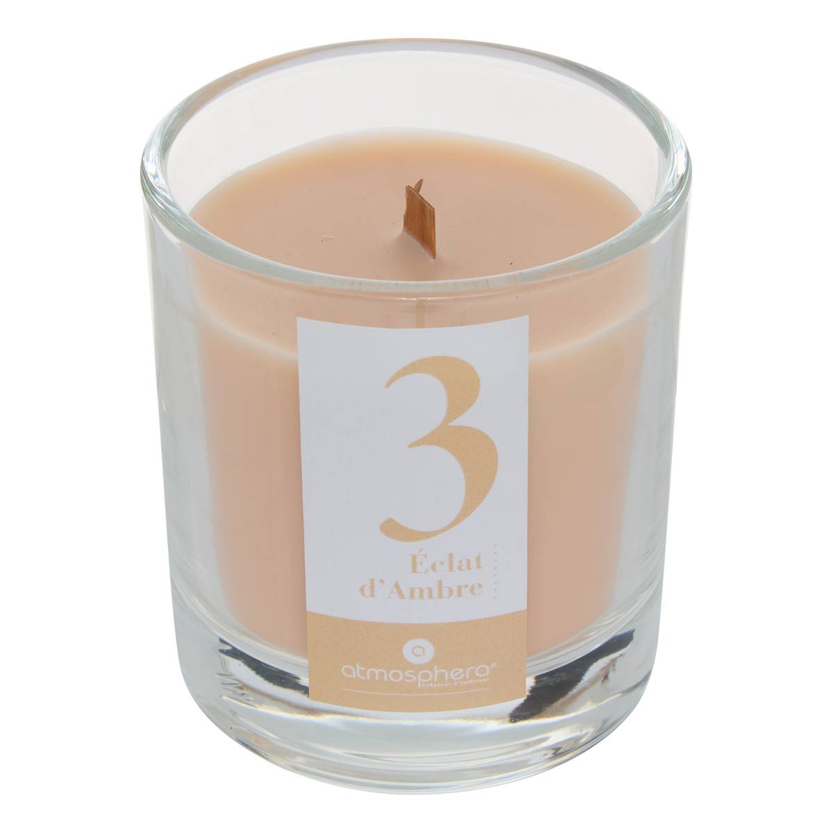 Duftkerze "Numia" Holziger Duft, Bernstein, 180g Bernstein