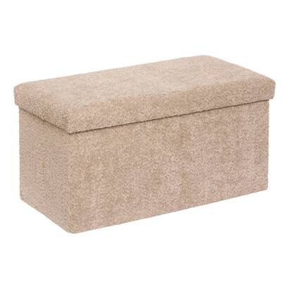 Klappbarer doppelhocker "soana" beige, 76x38 cm