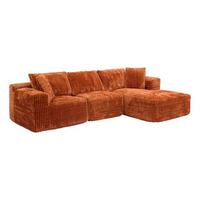 Sofa "solka" 3 pl&auml;tze, l. 254 cm, bernstein