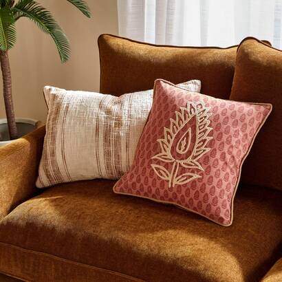 Kissen "sienna" beige leinen, 58x38 cm
