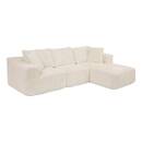 Sofa "Solka" 3 Plätze, L. 254 cm, Elfenbein Ivoire