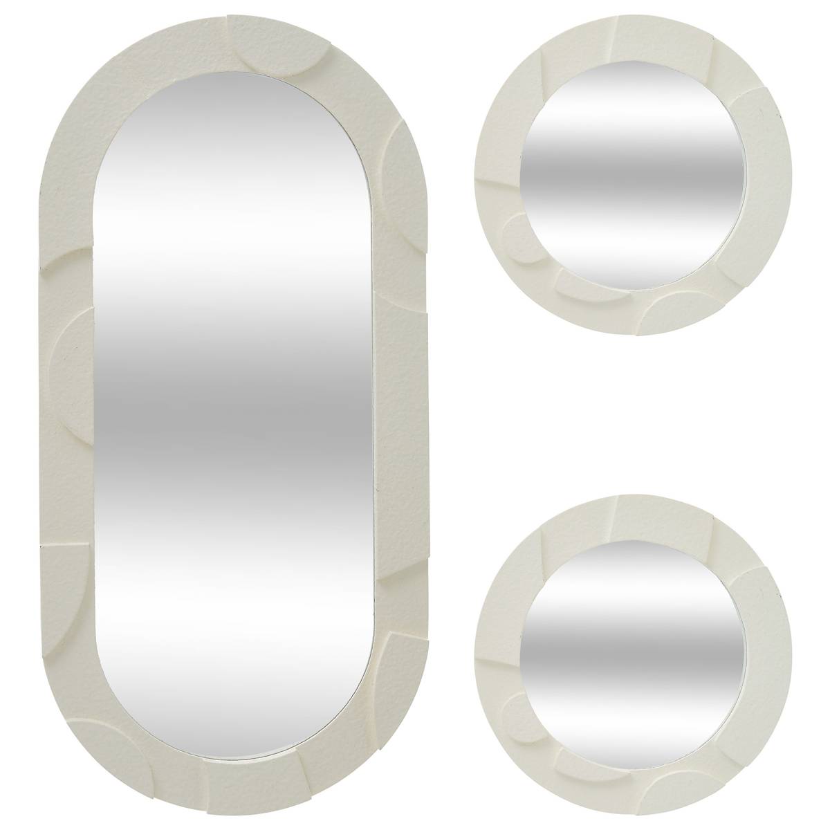 3D-Spiegelset "Anny" (3er-Set) Beige, 25x25 cm Beige