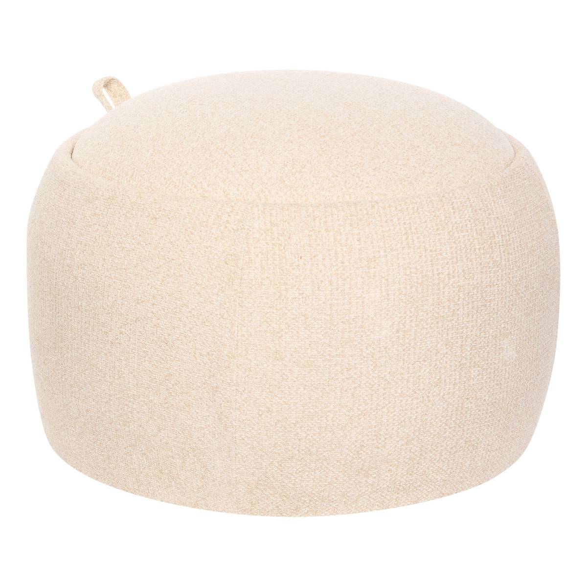 Truhenhocker "Elior" Creme, D.60 cm Cremefarben