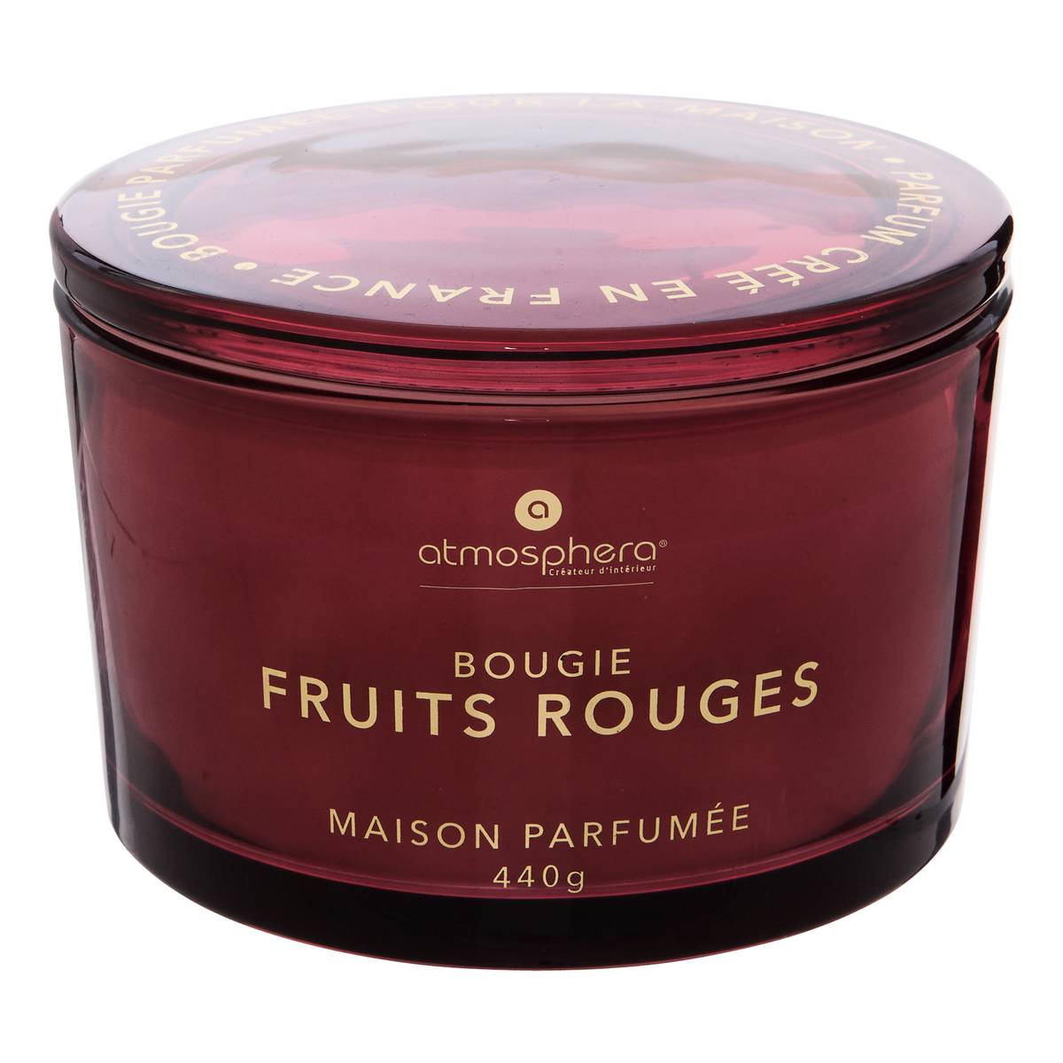 Duftkerze "Glowy" Fruchtiger Duft, Rote Früchte, 440g Rote Beeren