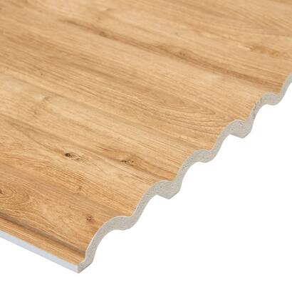 Set aus 2 dekorativen wandpaneelen "alcov" beige, 120x30 cm