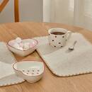 Tasse "Valentine" 360 ml, New Bone China (Porzellan) Roter Griff
