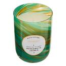 Duftkerze rund "Wavy" Blumenduft, Bergamotte und Jasmin, 275g Bergamotte und Jasmin