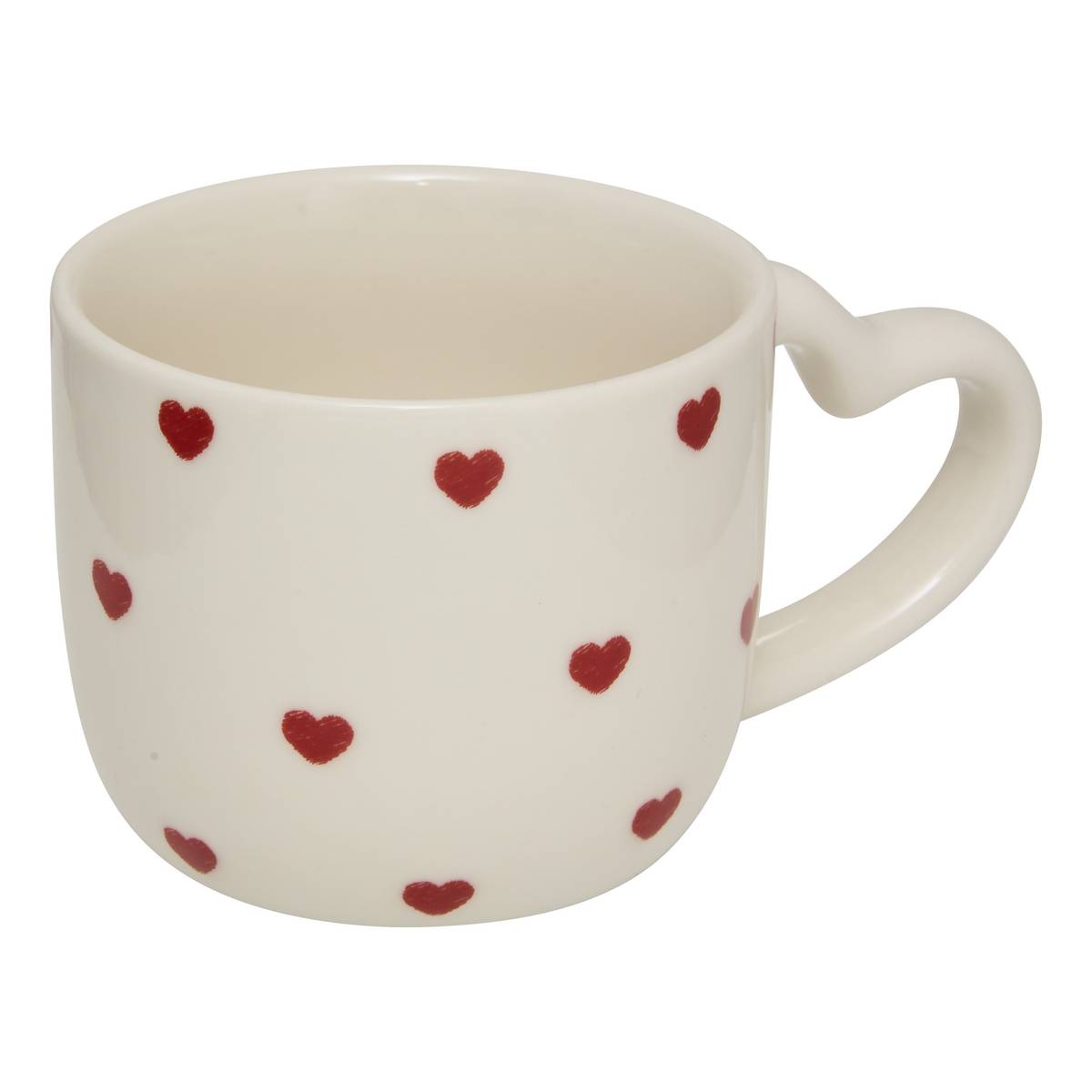 Set mit 4 Tassen "Valentine" 220 ml, New Bone China (Porzellan), Weiß Weiß