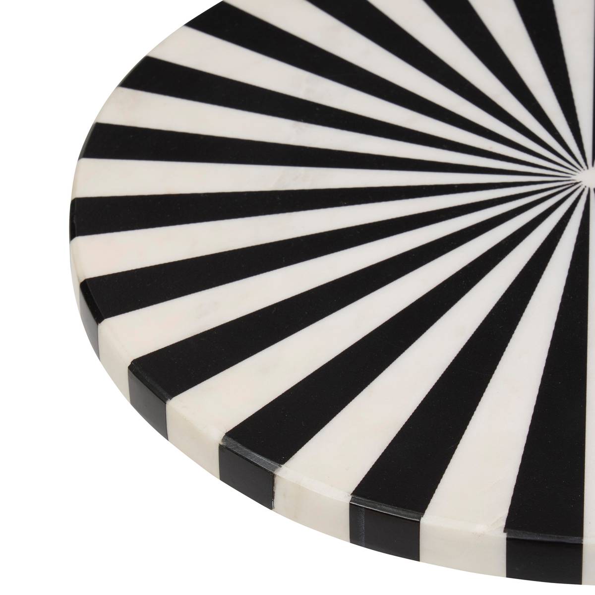 Beistelltisch "Nema" Schwarz & Wei&szlig;, D.36 cm Noir & Blanc