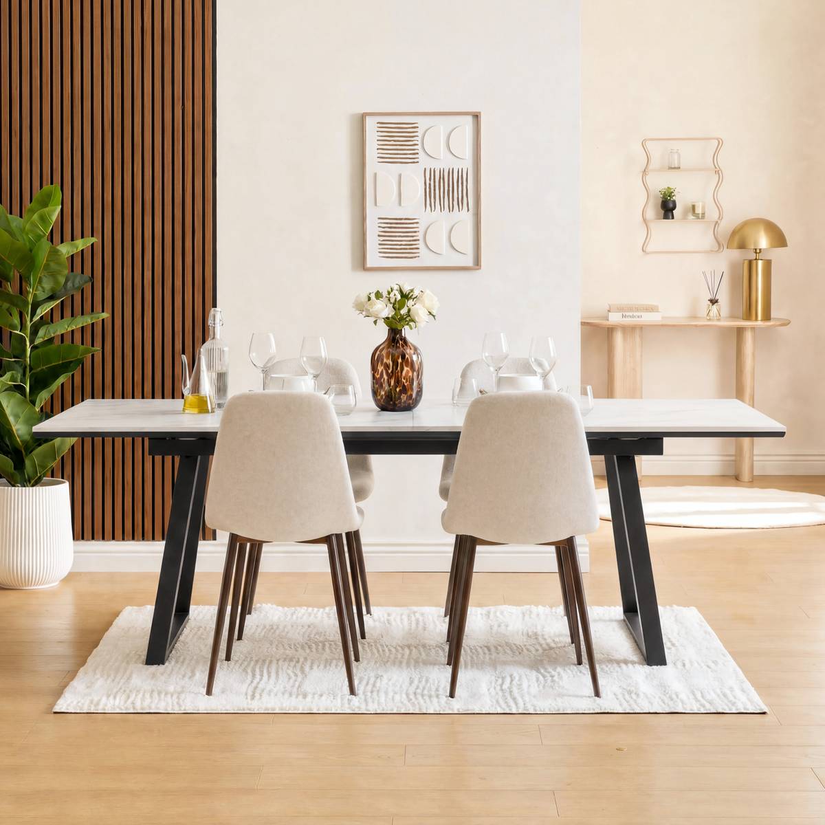 Esstisch "Camburi" 4 Plätze Weiß