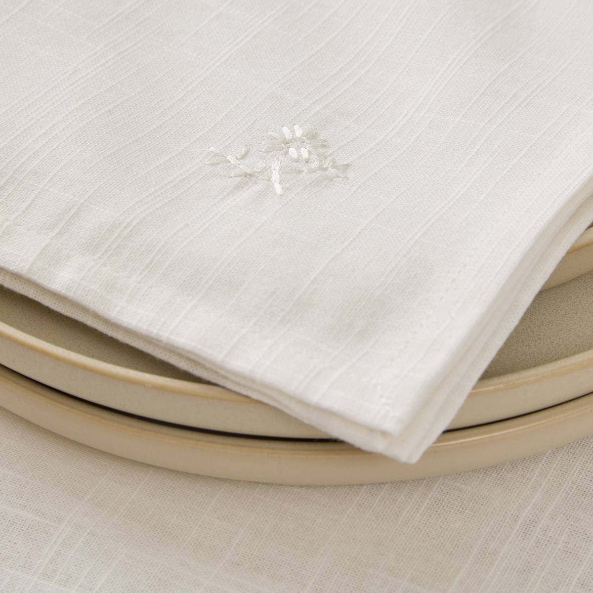 Set mit 4 Servietten "Joy" Weiß, 180 g/m2, 40x40 cm Weiß