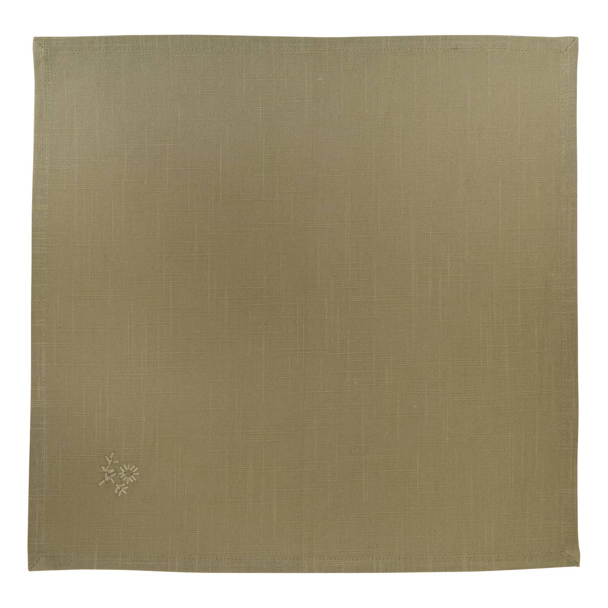 Set mit 4 Servietten "Joy" Khakigrün, 180 g/m2, 40x40 cm Khakigrün