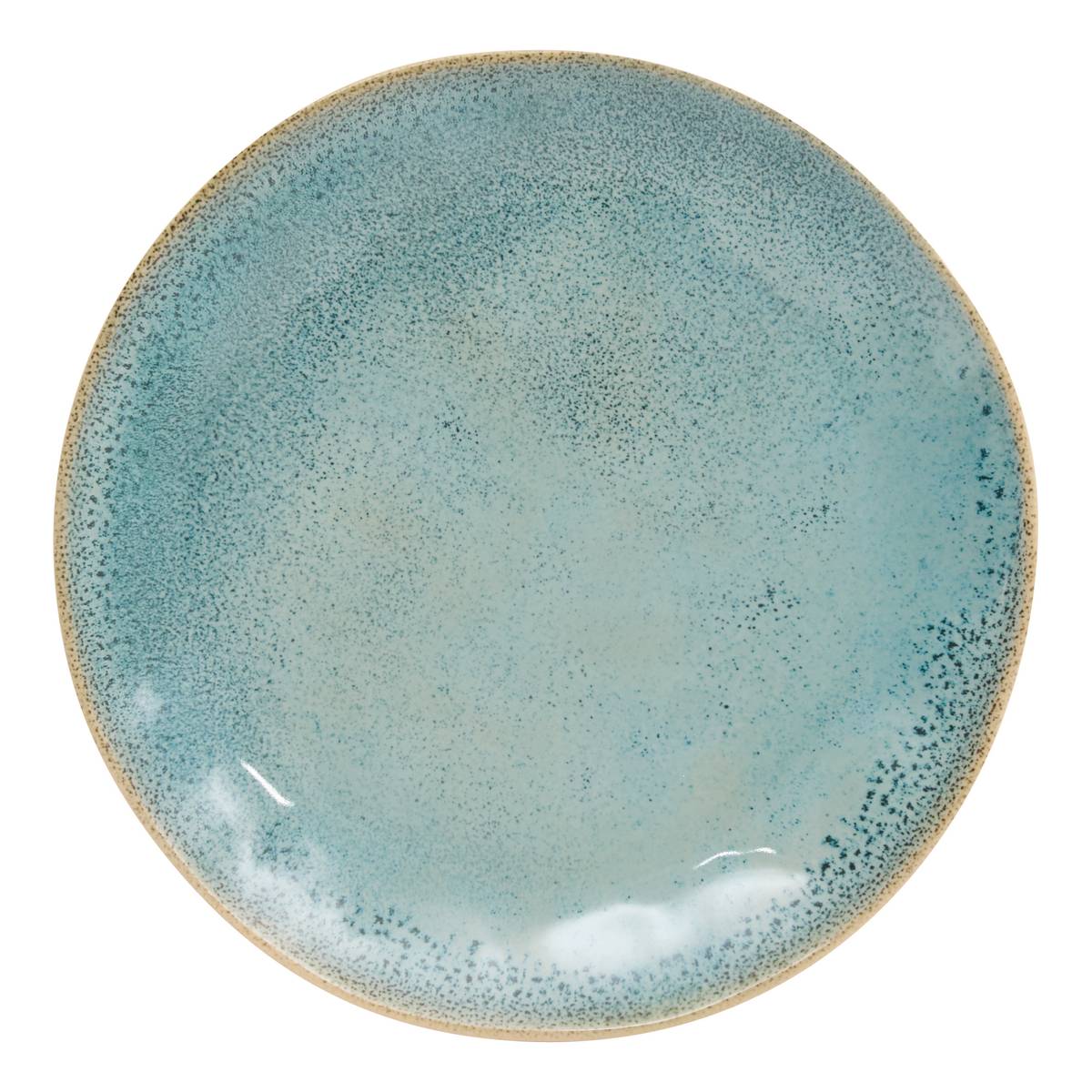 Flacher Teller "Pia" D.28 cm, Blau Blau